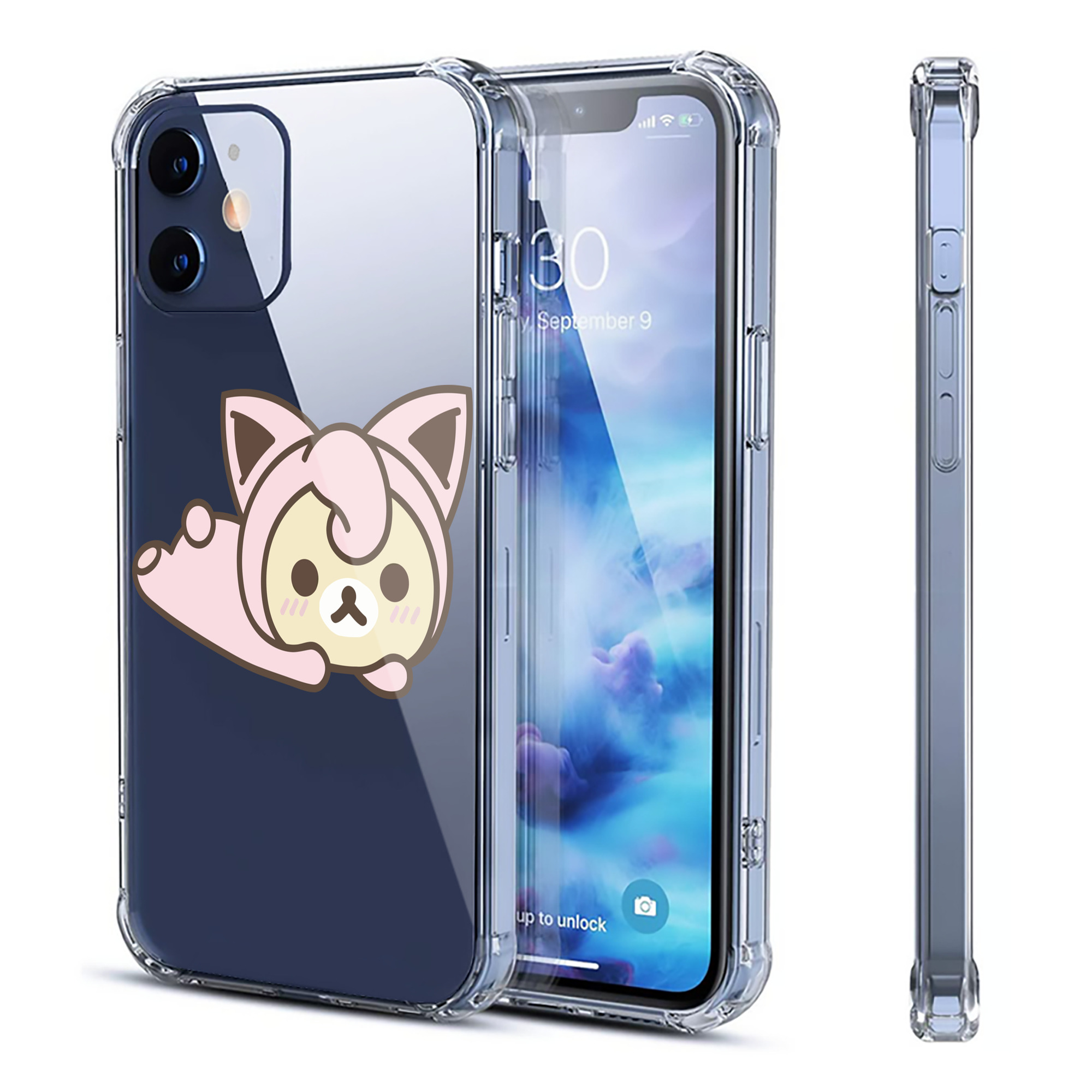 （画像用） リラックマ リラックマ キイロイトリ Rilakkuma Korilakkuma Kiiroitori 【iPhone 12シリーズ対応】透明スマホケース（クリアソフトケース）